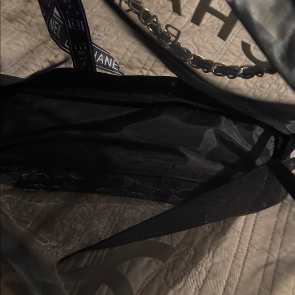 CHANEL Black Mesh Paris Tote - Picture 11 of 11